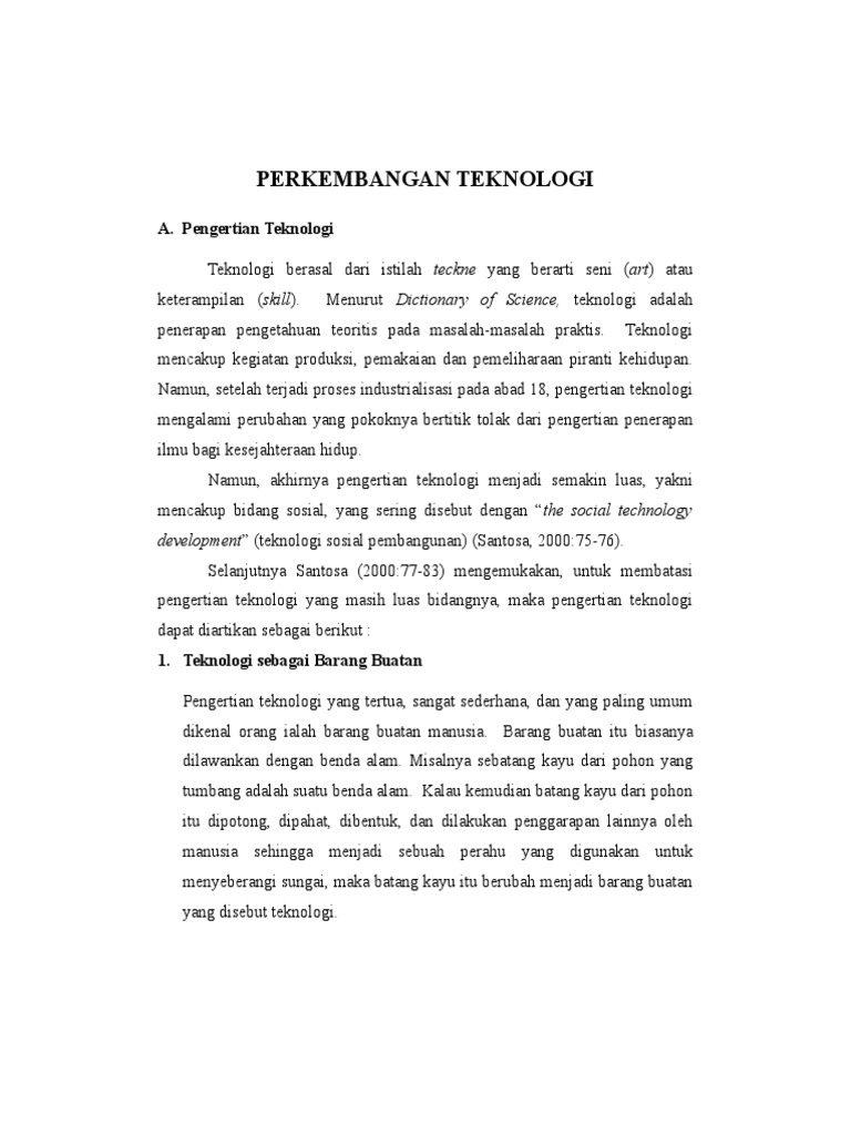 45669646 Makalah Perkembangan Teknologi