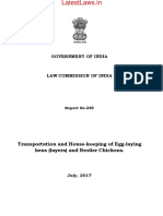 Law Commission Report No. 269 - Transportation and House-Keeping of Egg-Laying Hens (Layers) and Broiler Chickens