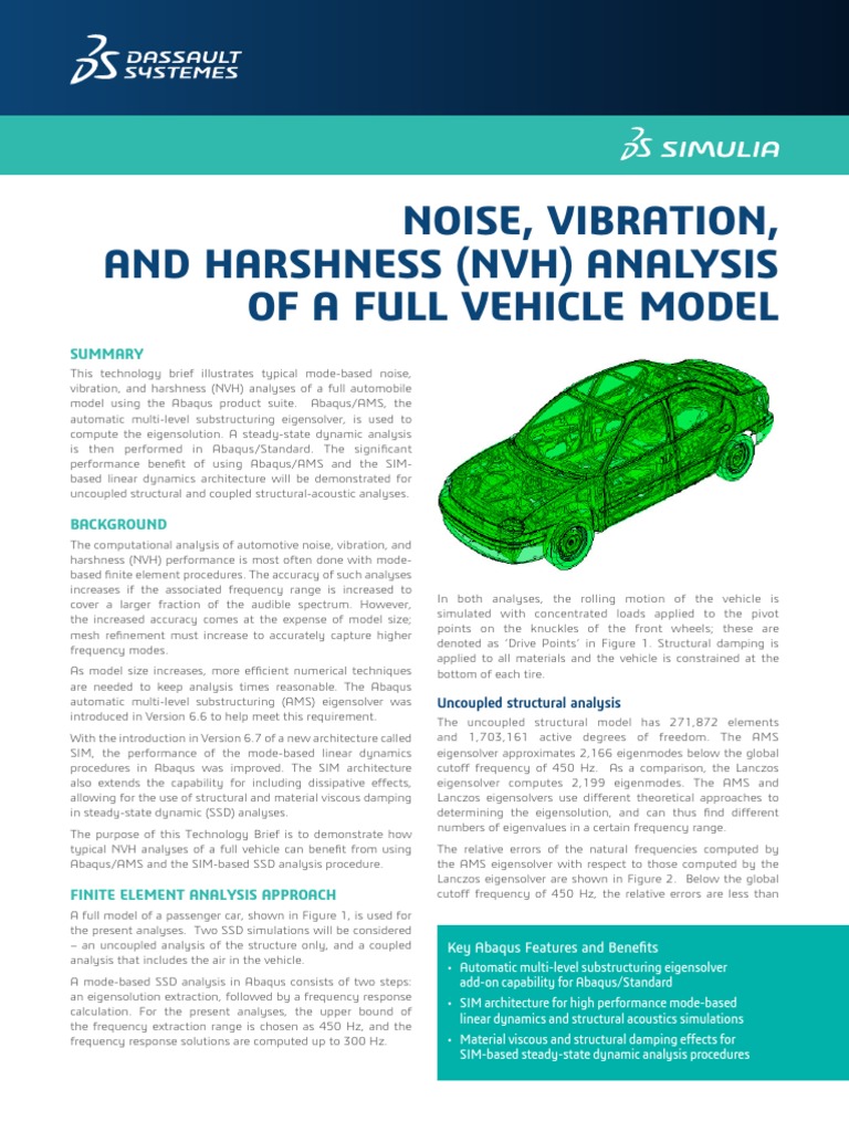 NVH Analysis of Full Vehicle Model | PDF | Physics | Teaching Mathematics