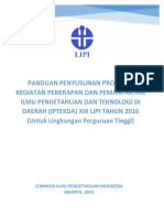 Panduan Proposal IPTEKDA LIPI 2016