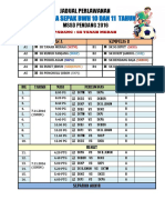 Jadual Bola Bawah 10 & 11 Tahun)