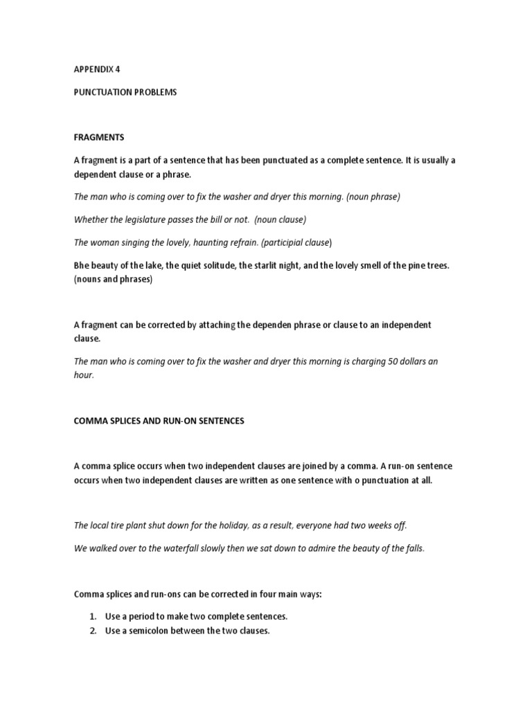APPENDIX 4 Punctuation | PDF | Comma | Semiotics
