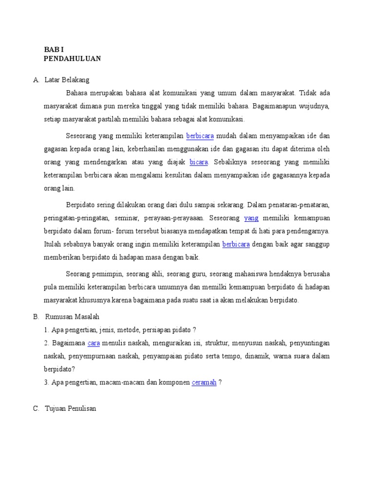 Bahasa Indonesia Pidato Dan Ceramah