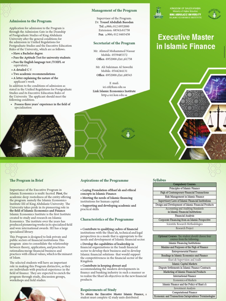 Executive Master in Islamic Finance Admission | PDF | Islamic Banking ...
