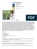 Barbados Aloes - ESCOP Herbal Monograph 2014