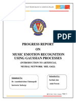 Progress Report ON Music Emotion Recognition Using Gaussian Processes