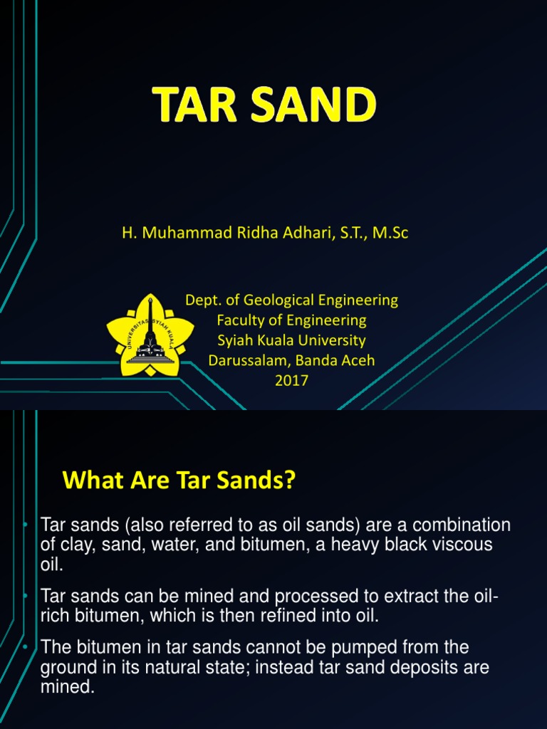 Week 3 Tar Sand Oil Sands Petroleum