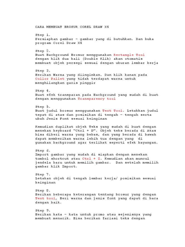 Cara Membuat Brosur Corel Draw X4