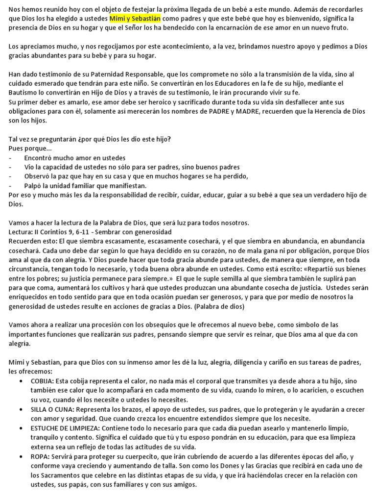 Baby Shower Biblico - Mimi y Sebastian | PDF | Fe | Amor, image size:768x1024