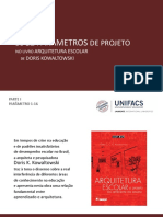 Os 32 parâmetros de projeto da arquitetura escolar