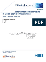Adaptive Postdistortion for Nonlinear LEDs