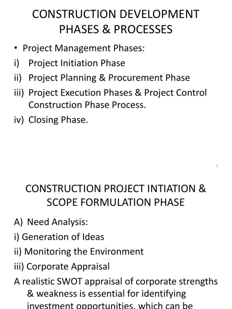 Construction Development Phases P 2 CTPM | PDF | Feasibility Study ...
