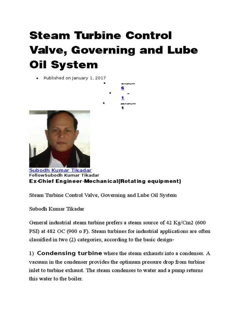 Steam Turbine Control Valve Overview | PDF | Valve | Steam