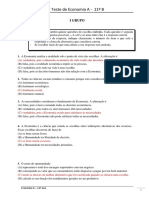 Teste de Economia A - 11o B