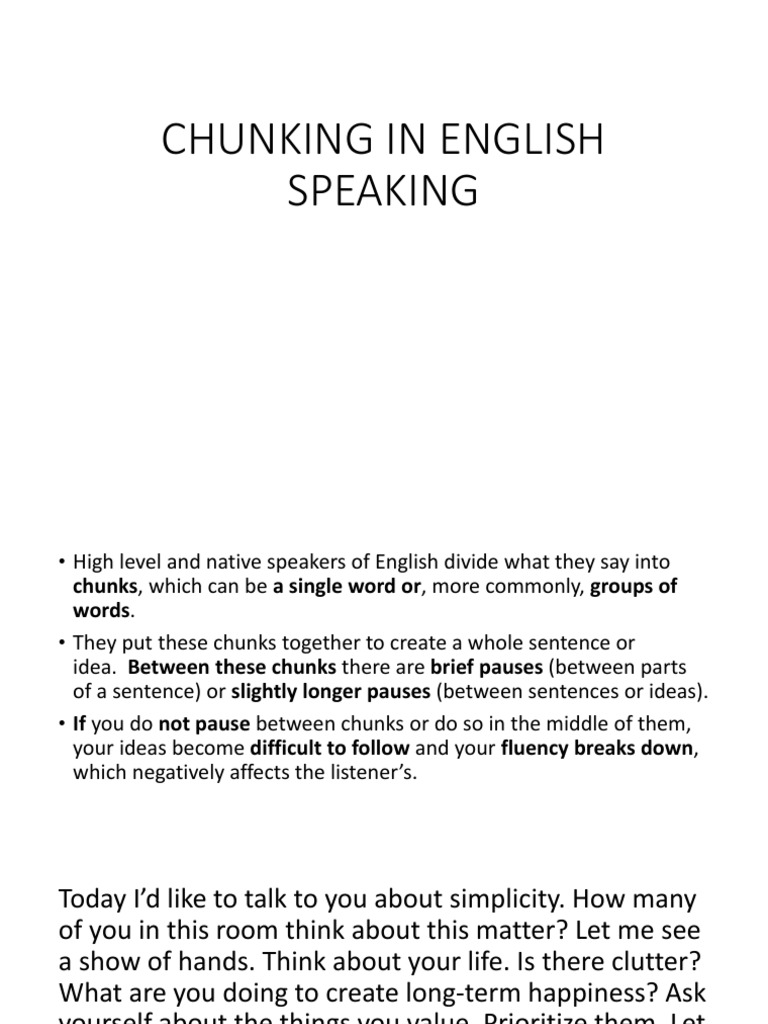 Chunking in English Speaking PDF Accent (Sociolinguistics