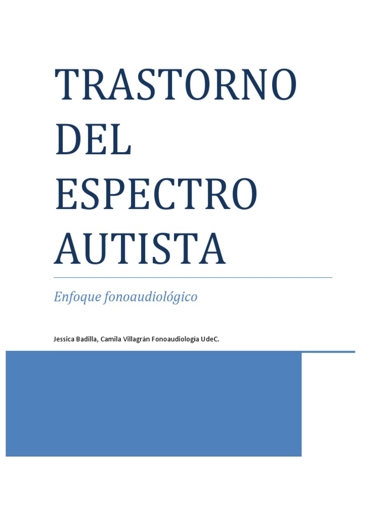Trastorno Del Espectro Autista | Descargar gratis PDF | Autismo ...