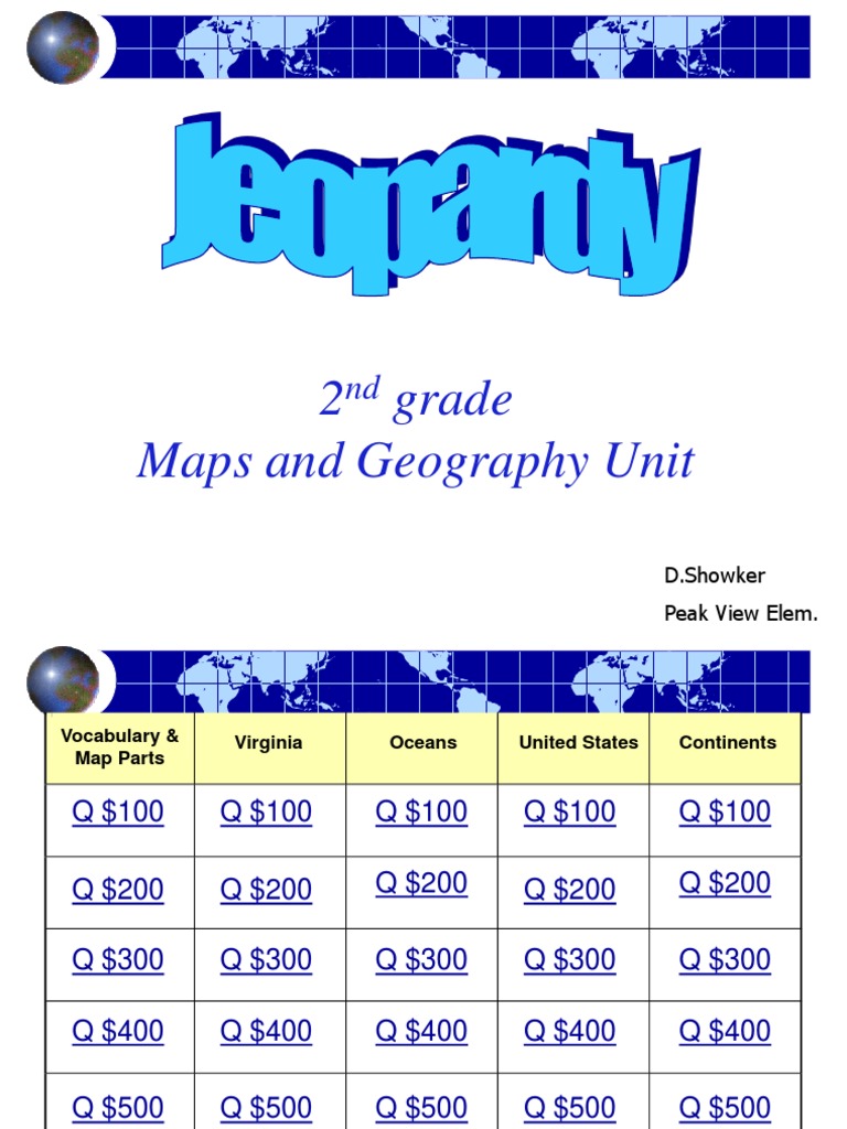 2 Grade Maps and Geography Unit: D.Showker Peak View Elem | PDF ...