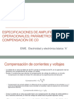 Especificaciones de Amplificadores Operacionales