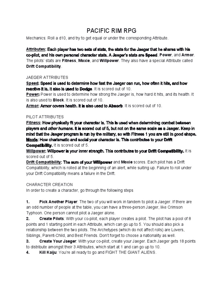 Pacific Rim RPG | PDF | Weaponry | Armed Conflict