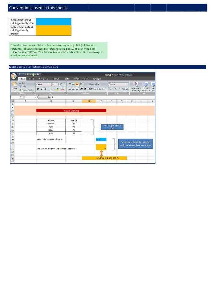 Excel Lookup Functions Guide | PDF | Database Index | Data Management