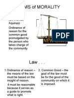 Norms of Morality: Natural Law, Divine Law, Moral Law and Human Law