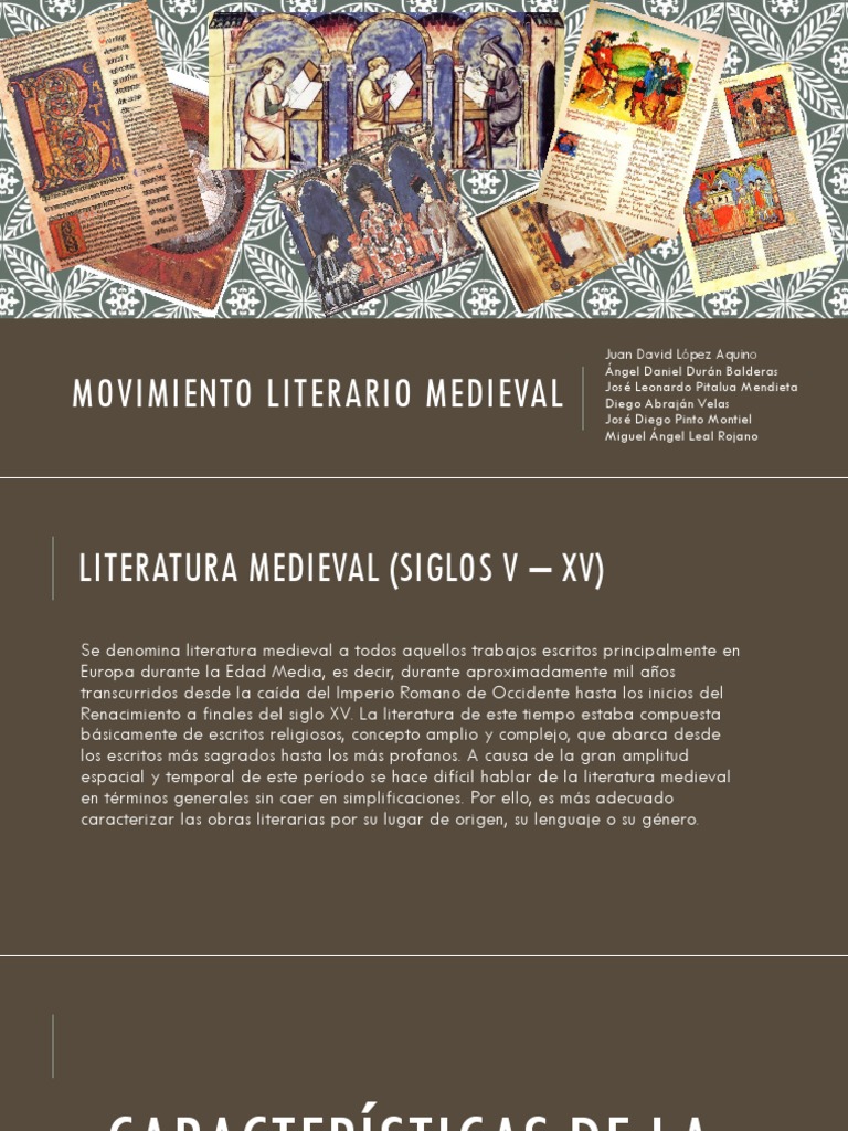 Movimiento Literario Medieval Literatura Medieval Edades Medias