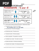 Atg Worksheet Possessive S s1