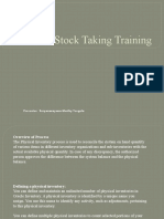 Stock Taking Training - 1