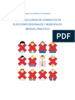 Tacha y Exclusion de candidatos en Elecciones Regionales y Municipales