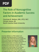 the role of noncognitive factors in academic success