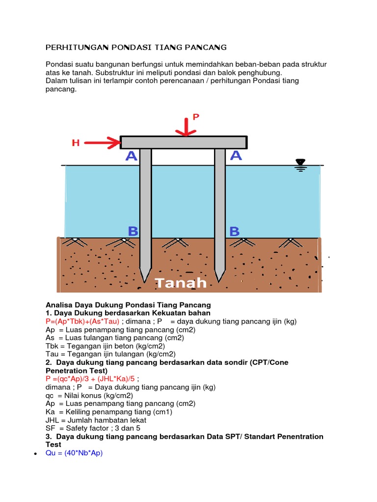 Perhitungan Pondasi Tiang Pancang Docx