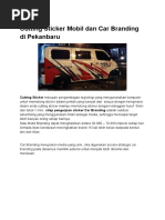 Download Cutting Sticker Mobil Dan Car Branding Di Pekanbaru by conical SN362970905 doc pdf
