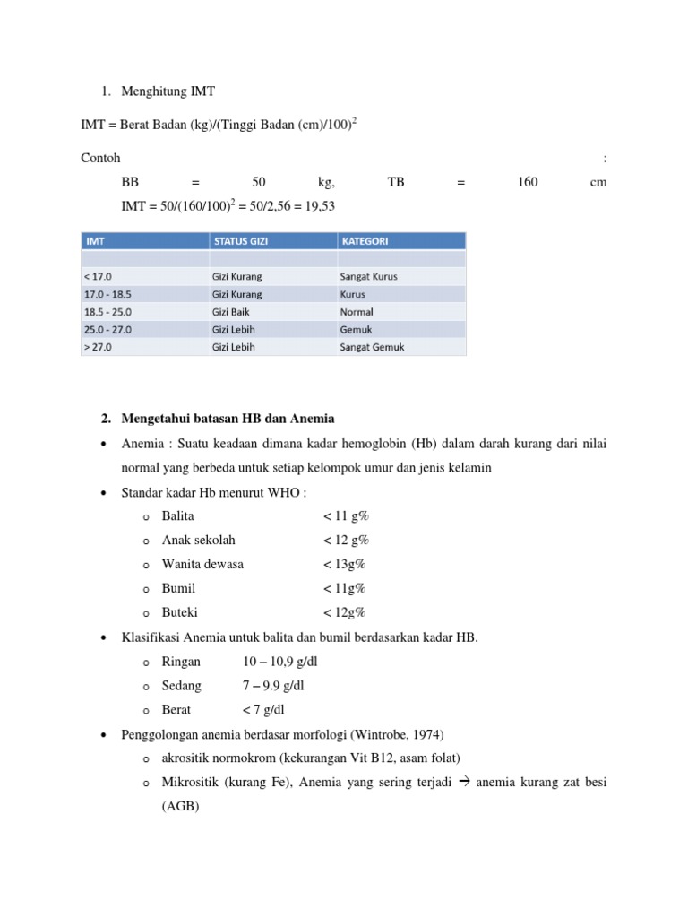 Menghitung IMT | PDF