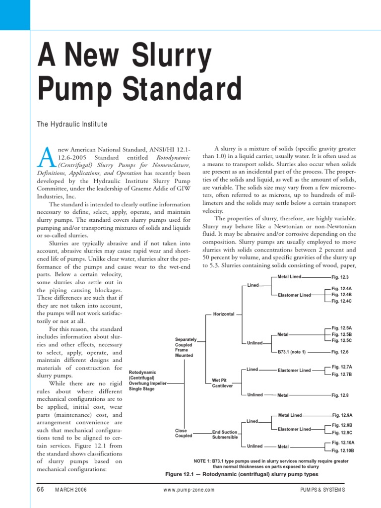 ANSI/HI Slurry Pump Standard Overview | PDF | Wear | Pump