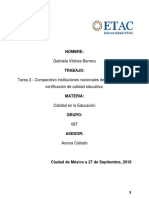 Comparativo Instituciones Nacionales de La Evaluación y Certificación de Calidad Educativa.