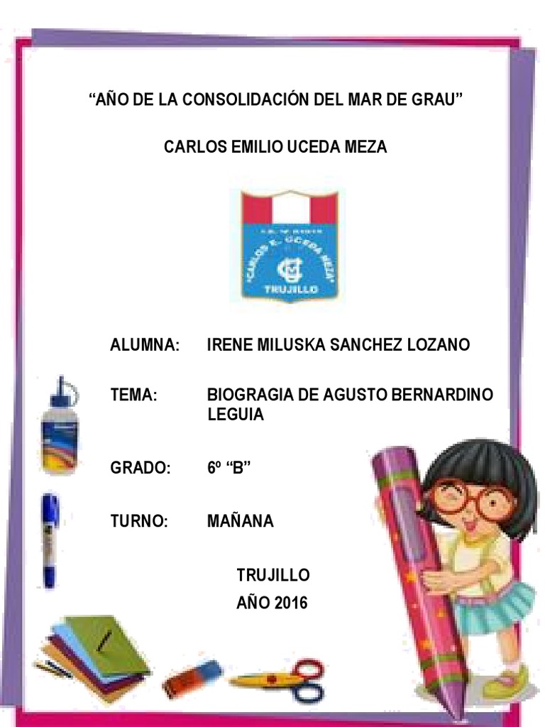 Caratula Colegio - Carlos Emilio Uceda Meza | PDF