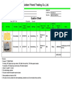 Golden Friend Trading Co.,Ltd.: Quation Sheet