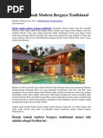 Download Desain Rumah Modern Bergaya Tradisional by Wahyu Prima Putra SN362980907 doc pdf