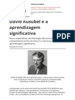 David Ausubel e A Aprendizagem Significativa PDF