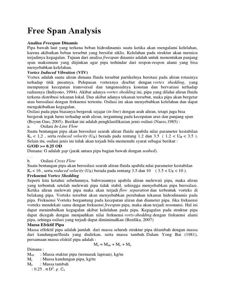 Free Span Analysis | PDF