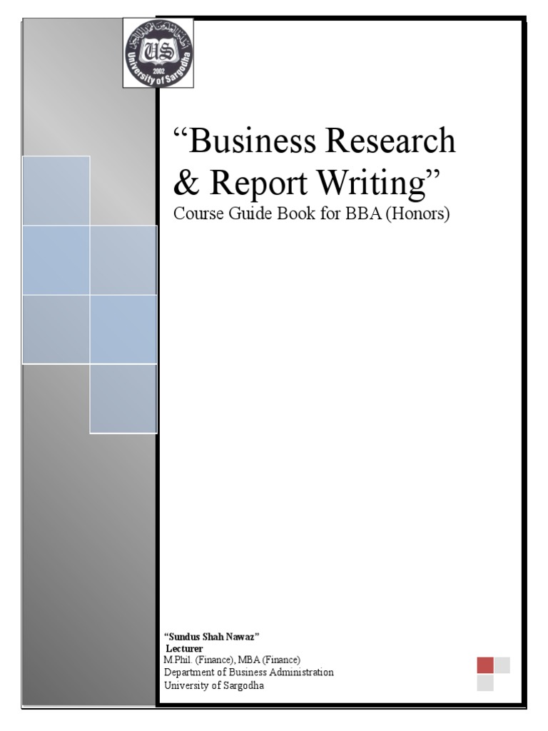 Business Research & Report Writing Guide | PDF | Sampling (Statistics ...