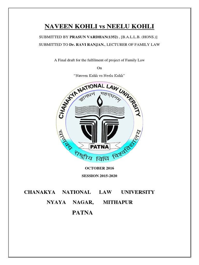 Naveen Kohli Vs Neelu Kohli Divorce Forgery