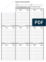 Degree Planning Worksheet