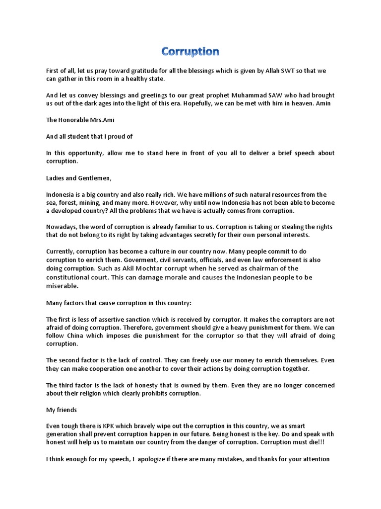 Corruption | PDF