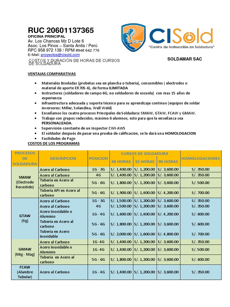 Soldadura Cisold Pdf Pdf Soldadura Construcción