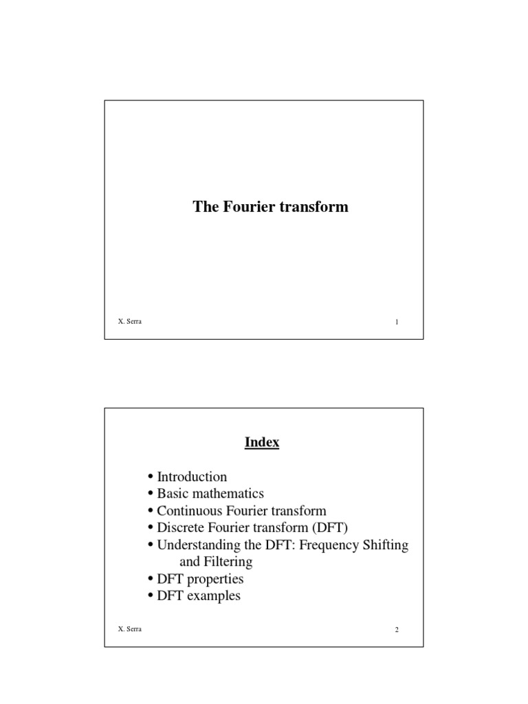 Understanding Fourier Transforms | PDF | Discrete Fourier Transform ...