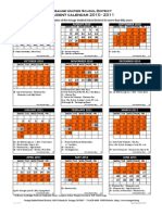 2010 - 2011 School Year Calendar | PDF