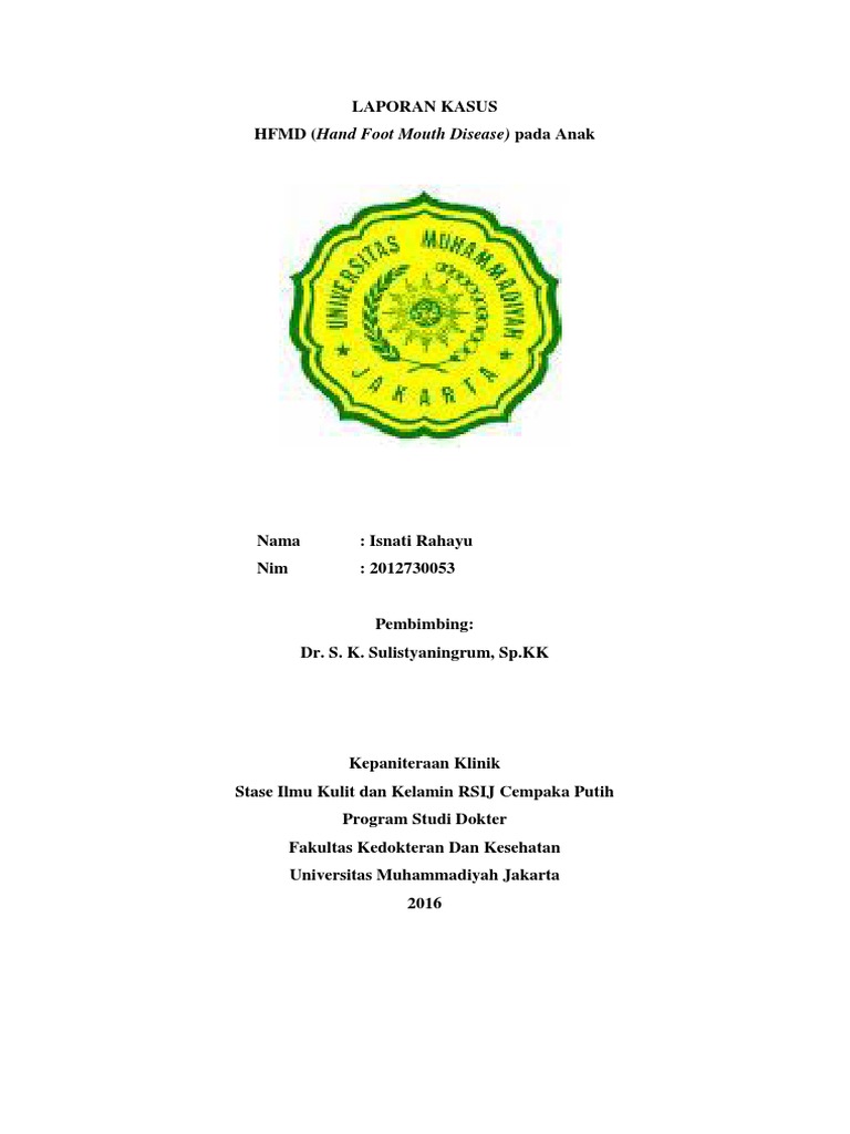 Laporan Kasus Hfmd Pdf