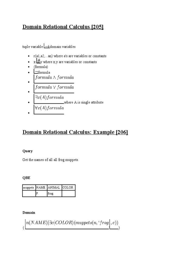 Relational Calculus Queries Guide | PDF | Relational Model | Scientific ...