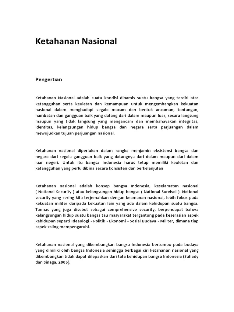 Ketahanan Nasional Pdf